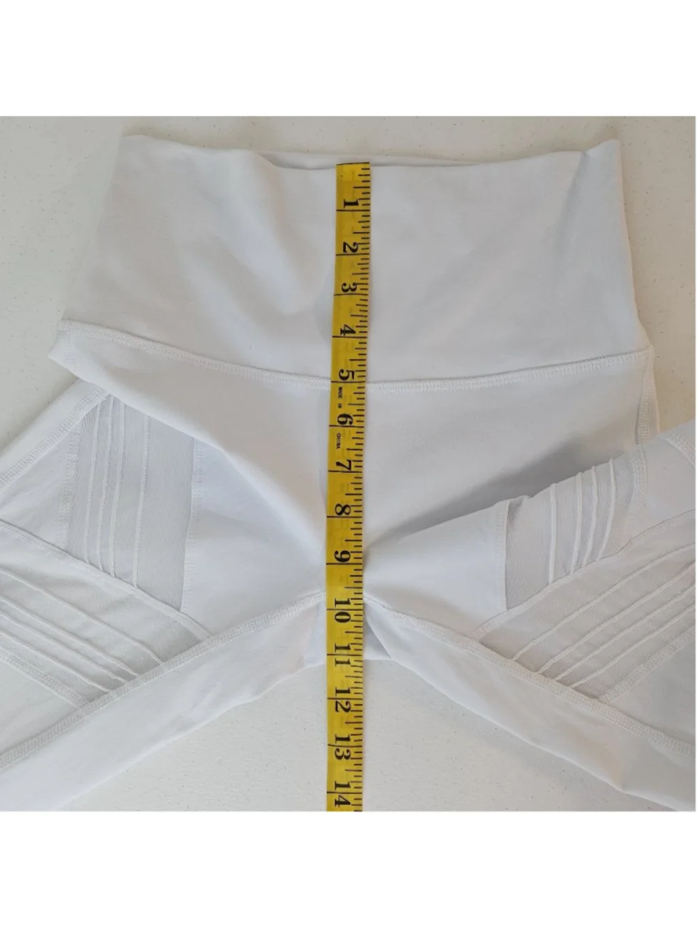 Alo Yoga High Waisted Mesh Moto Ultimate Leggings White S Sculpting Athletic